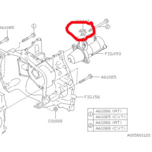 afrodot Bell Housing / Starter Ground Bracket for 2006–2021 STI